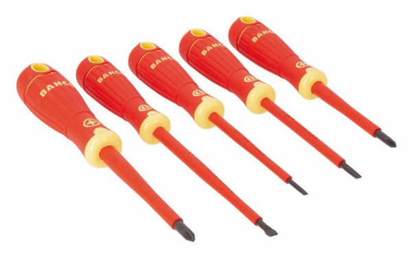 Jeu de tournevis Bahco, BahcoFit, 5 pièces, isolé, plat + PH, B220.005