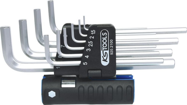 KS Tools Jeu de clés Allen 3 en 1, 10 pièces de long, 920.2100