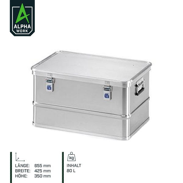 Caisse de transport Alpha Work, 620 x 400 x 320 mm, 80 l, 08302