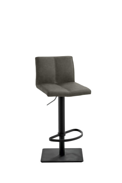 Mayer Sitzmöbel , structure thermolaquée noire, coque d'assise rembourrée avec surpiqûres, simili cuir, boue, 1285_03_26476