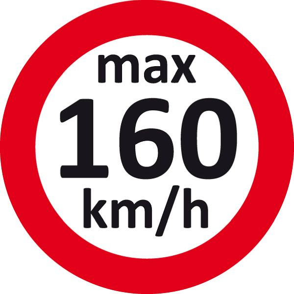 Autocollant de vitesse Eichner, 160 km/h, UE : 100 pièces, 9240-00001