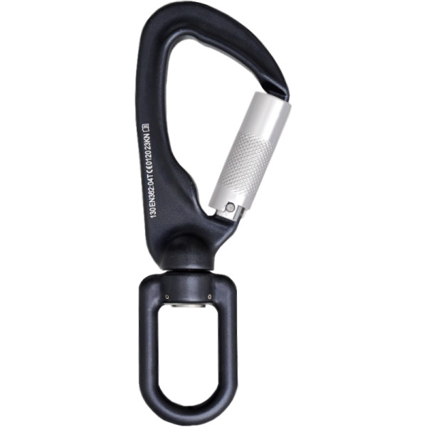Mousqueton Funcke FS20-W, mousqueton twistlock en aluminium, avec émerillon, largeur d'ouverture : 17 mm, 70020650