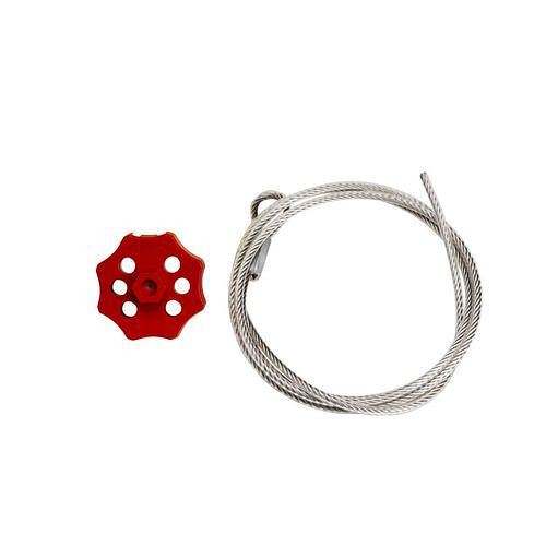 Système d'arrêt DENIOS Hex-Spin, double, avec câble rouge, 312008