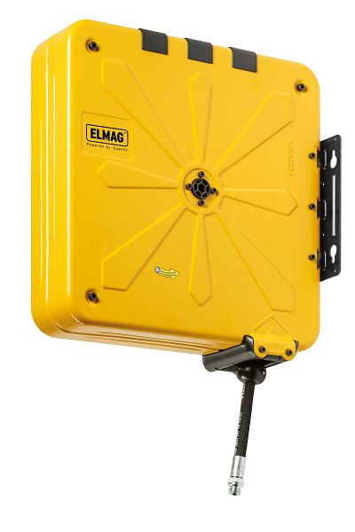 Enrouleur de tuyau industriel ELMAG fermé '4440/13' pour air comprimé et eau 70°C, 18m, 3/8', 20 bar, 44028