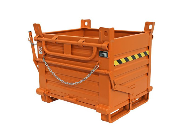 Sall Steel Conteneur à Fond Pliable - 2 Rabats inférieurs SL2, 100 x 80 x 91 cm, Orange, SL064H650A