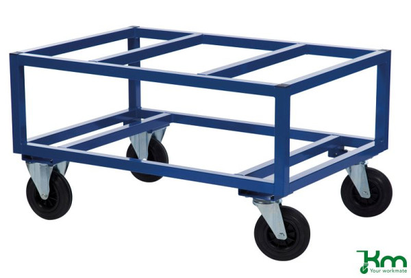 Transpalette Kongamek 1200x1000x650 mm, bleu, avec frein, KM221-FIN-BB