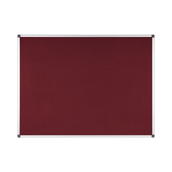 Planche en feutre Bi-Office Maya rouge bordeaux avec cadre en aluminium 120x90cm, FA0533170