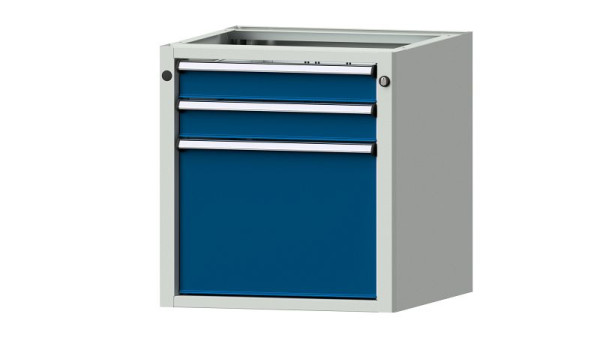 Armoire de base pour établis ANKE, modèle 1803 V, 570 x 615 x 600 mm, RAL 7035/5010, 402.015