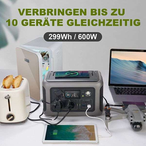 Générateur solaire ALLPOWERS R600, batterie LiFePO4 600W 299WH