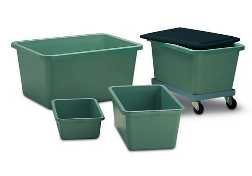 Conteneur en plastique rectangulaire DENIOS, volume de 100 litres, 137-882