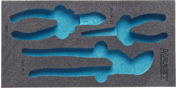 Insert en mousse souple Hazet à 2 composants, pour 163-96/3, dimensions / longueur : 342 mm x 172 mm, 163-96L