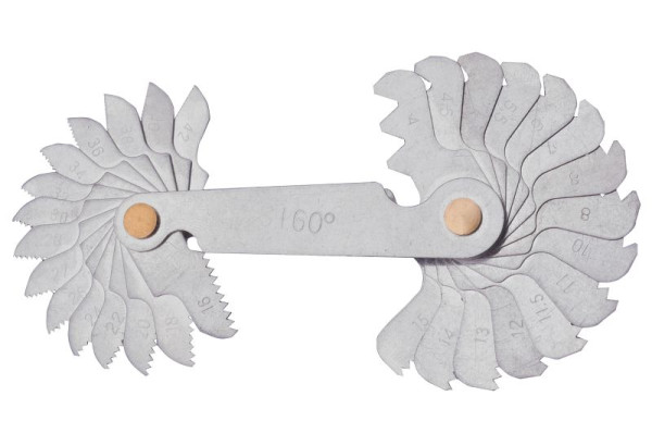 Gabarit de filetage GSR 30 feuilles de filetage de tuyau conique en pouces ANSI/ASME B1.20.1 pas 4 - 42", 05001100