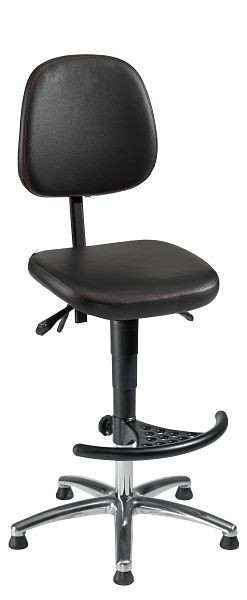 Siège de travail pivotant Mey WF-H-KL-FS3-ALU, réglable en hauteur, 07035