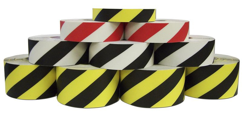Ergomat DuraStripe Hazard Striping ruban de danger noir / jaune, largeur 7,5 cm, longueur 30 m, DSV7.530BK / Y