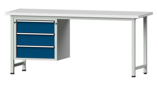 Établis ANKE Établi combiné, modèle 726 V, 2000 x 700 x 890 mm, RAL 7035/5010, KSP 40 mm, 410.749