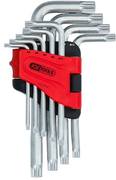 KS Tools XZN Jeu de clés coudées, courtes, 9 pièces, 151.4630
