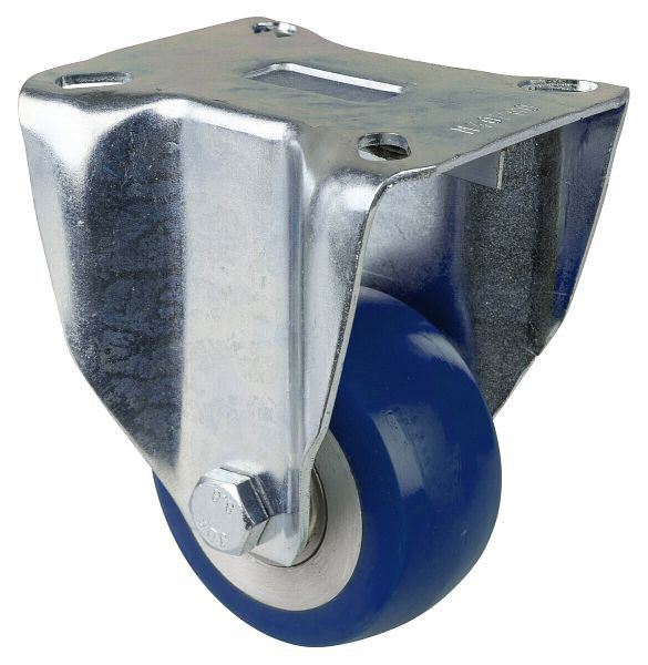 Rouleaux BS rouleau de transport rouleau fixe, roue en polyuréthane 83 Shore, plaque de jante en aluminium, roulement à billes, diamètre : 80 mm, L410.B92.080