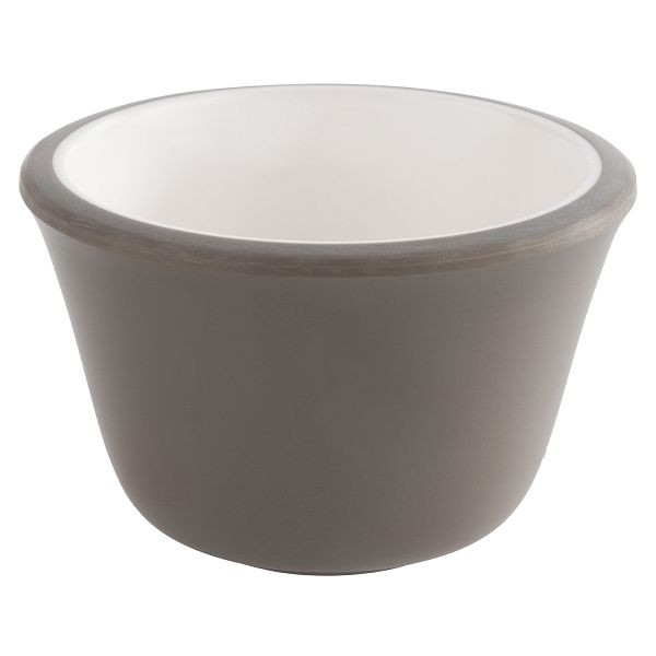 Bols à trempette APS, lot de 6, Ø 6 x 4 cm, 40 ml, mélamine, intérieur : blanc, extérieur : gris, 85240