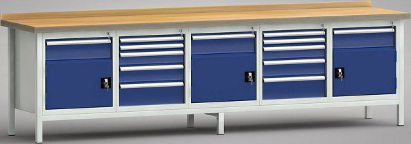 Etabli standard KLW - 3000 x 700 x 840 mm L x P x H, WS450N-3000M40-E7025