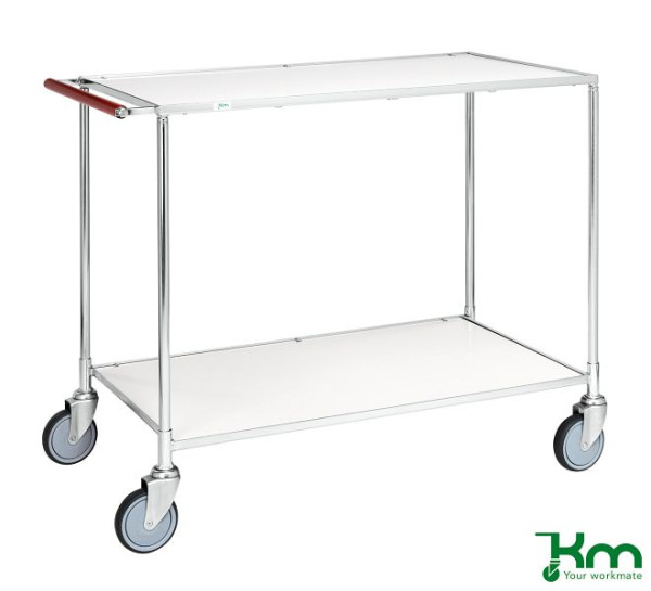 Chariot de table Kongamek, galvanisé / blanc, KM30780-6