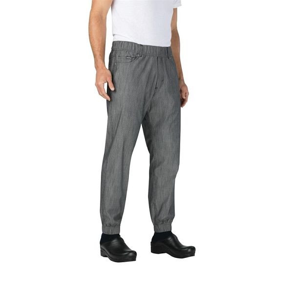Chef Works Urban Jogger 257 pantalon de chef à rayures noires et blanches L, BB300-L