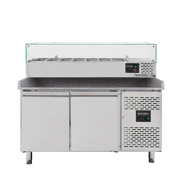 Table réfrigérante à pizza Vaiotec EASYLINE 800 / 2 portes "gris" avec accessoire de refroidissement GN1/4, 11255
