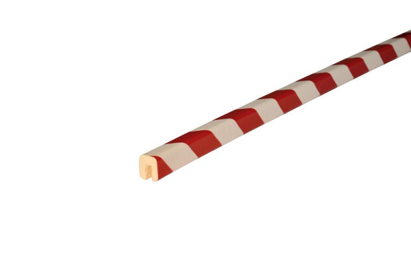 Protection des bords Knuffi, profil d'avertissement et de protection type G, rouge/blanc, 1 mètre, PG-10116