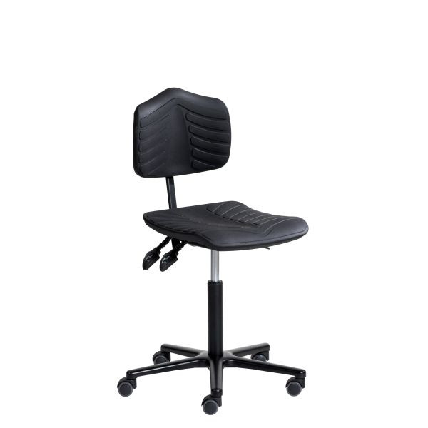 Chaise de travail SOFAME ERGOSOFT 2010 avec roulettes, hauteur d'assise 49-69, piètement aluminium, W050040011