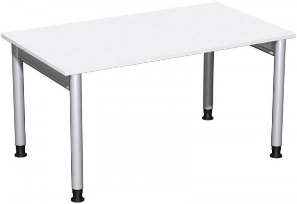 Bureau geramöbel réglable en hauteur, 1400x800x680-820, blanc/argent, N-657145-WS