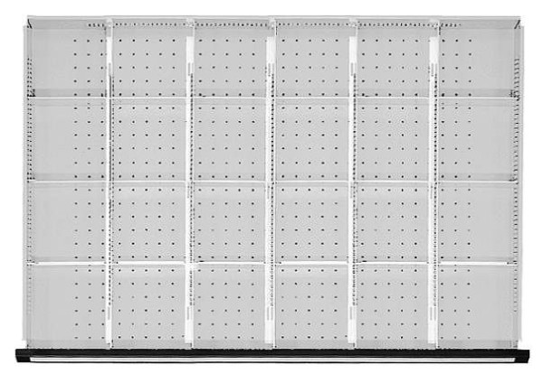 Ensemble de division de tiroir ANKE; pour tiroir 900 x 600 mm (LxP); 1/6 division