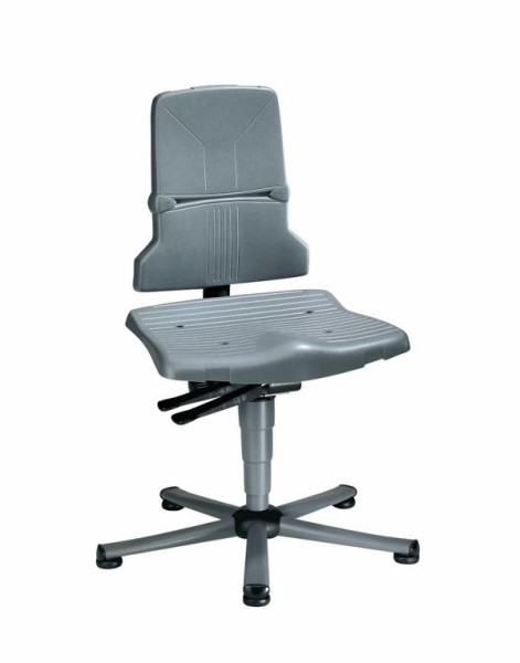 bimos Sintec chaise de travail pivotante Siège et dossier en plastique, avec patins, 9820-1000