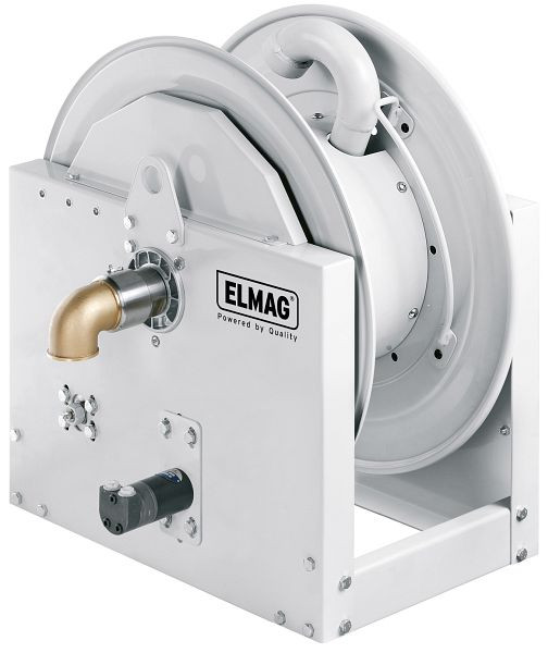 Enrouleur de tuyau industriel ELMAG série 700 / L 270, entraînement hydraulique pour air, eau, diesel, 20 bar, 43624