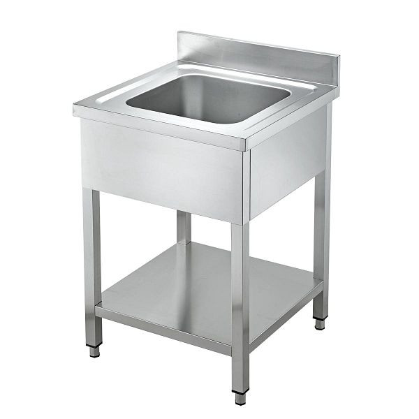 Table évier Vaiotec EASYLINE 600 / 1 bac, coins arrondis, 60x60x85 cm, 10058