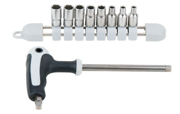 Jeu de clés à douilles en acier inoxydable KS Tools, 9 pièces, 910.2450