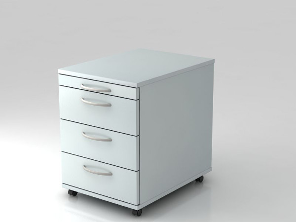 Conteneur roulant Hammerbacher 58cm, 3 tiroirs, poignée arc gris, 42,8x58x59 cm, 1/3/3/3 HE, V1606/5/5/BO