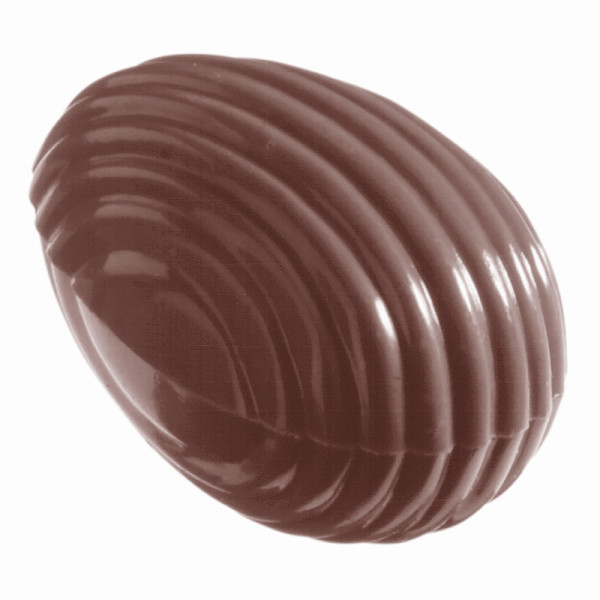 Moule à chocolat Schneider oeuf de Pâques avec rainures, 32x23x11 -275x135 mm, forme double, 421053