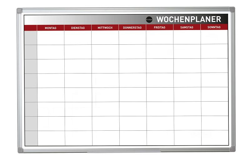 Agenda hebdomadaire magnétique Bi-Office Earth avec cadre en aluminium 60x90cm, GA03134790