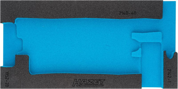Insert en mousse souple à 2 composants Hazet, pour 163-464/3 Dimensions / longueur : 342 mm x 172 mm Taille du système d'organisation : 1/3 (342 x 172 mm), 163-464L