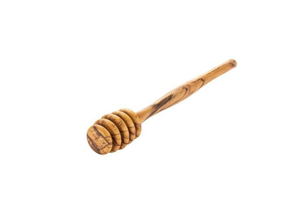 Cuillère à miel APS -OLIVE-, longueur : 15 cm, bois d'olivier, couleur et grain uniques, 01019