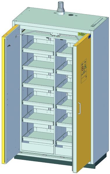Armoire de sécurité Düperthal pour liquides inflammables Type 90 CLASSIC pro XL, 2 pages, 29-201265-059