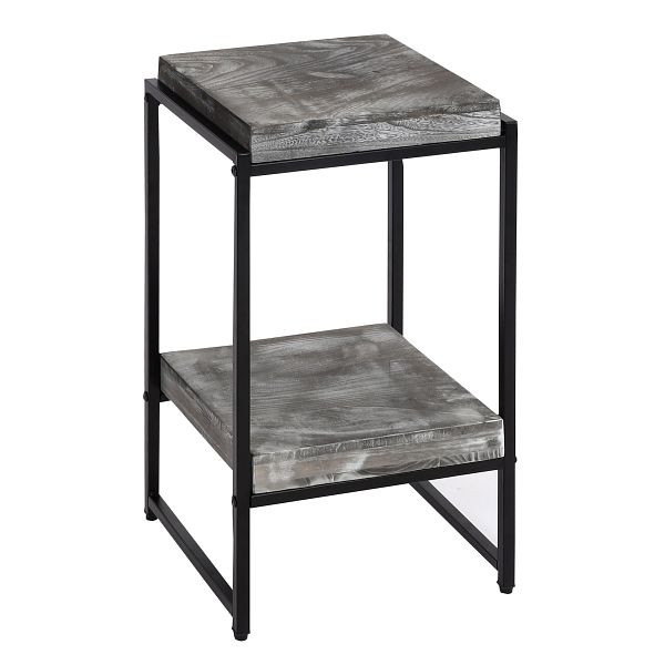 Table à fleurs Mendler HWC-K71, étagère à fleurs, table d'appoint, étagère à plantes, métal MDF, gris foncé, 61cm, 96843