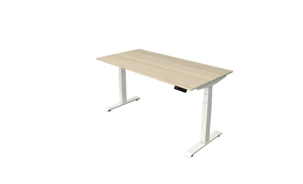 Kerkmann table debout/assise Move 4 nouveau 160 x 80 cm structure blanc, plateau érable, 10090650