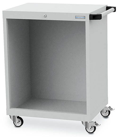Boîtier d'armoire à tiroirs Bedrunka+Hirth, R 24-16, dimensions en mm (LxPxH) : 680 x 500 x 1030, 4 x roulettes pivotantes, dont 2 avec frein, Ø 80, 01.069M80