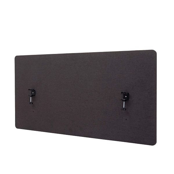 Cloison de table acoustique Mendler HWC-G75, paravent de bureau, panneau d'affichage de bureau, tissu/textile à double paroi, 60x120cm gris brun, 71929+71943