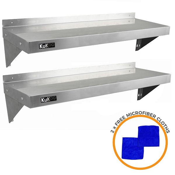 Étagère murale KuKoo Gastro 1250 x 300 mm, lot de 2, 24151
