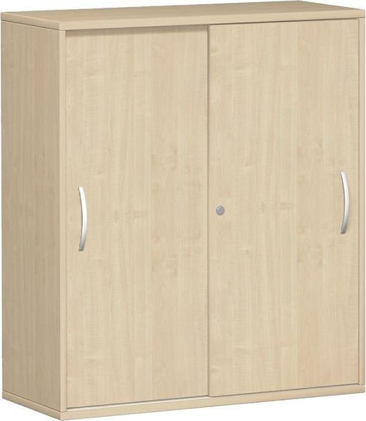 armoire à portes coulissantes geramöbel avec panneau central, 4 étagères décoratives, verrouillable, 1000x425x1152, érable/érable, N-10S310-AA