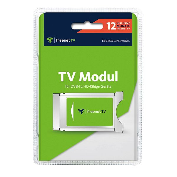 module freenet TV CI+ avec 12 mois freenet TV pour antenne DVB-T2 HD jusqu'à 80 chaînes, 89998