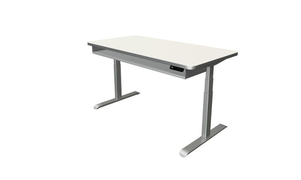 Kerkmann table debout/assise Move 4 Premium, L 1600 x P 800 mm, réglable en hauteur électriquement de 620 à 1270 mm, blanc, 10320010