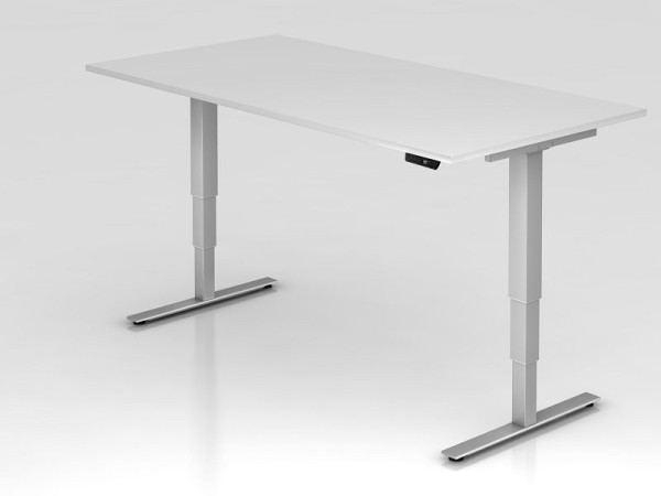 Hammerbacher bureau assis-debout électrique 200x100cm blanc, hauteur de travail 63,5 -128,5 cm, VXDSM2E/W/S