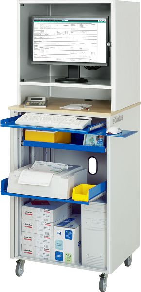 Station informatique RAU adlatus - modèle 2075, L720 x P660 x H1850 mm, 07-2075.11